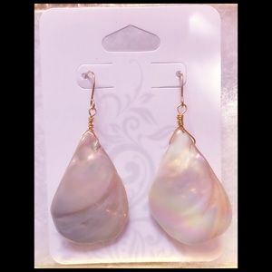 Artisan Crafted 1.75” Natural Abalone Shells with Gold Plated EarWires